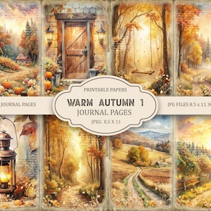 Kit de diario basura de otoño cálido: páginas imprimibles para álbumes de recortes (PDF), parte 1