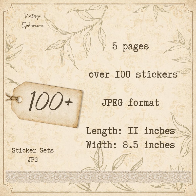 Woodland Notes Stickers for Junk Journals, Printable Fussy Cuts, Digital Ephemera, Scrapbook, JPG image 7