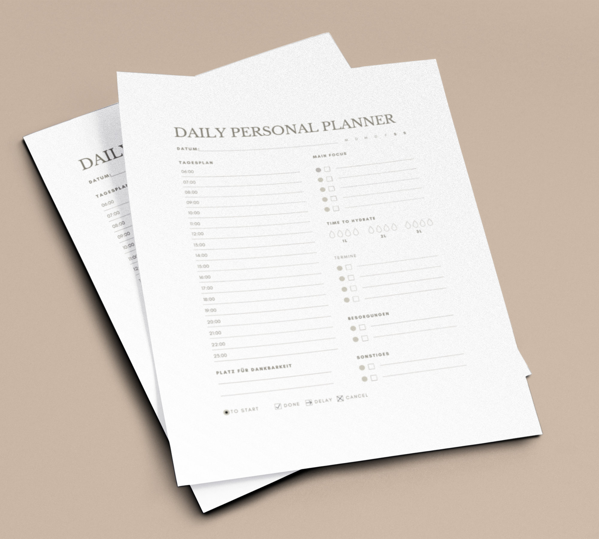 Instant Download Daily Planner Printable & Digital - Etsy