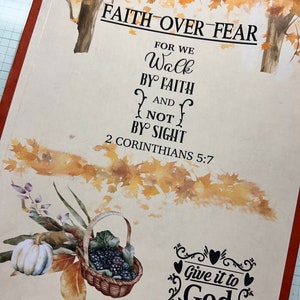 Fear not   ~ Journal - Jnl.420 Digitally created printed on 8x11 paper