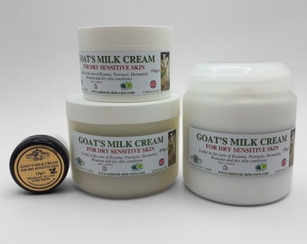 Goats Milk Moisturising Cream by Elegance Natural Skin Care. Formulated for Dry Sensitive Skin