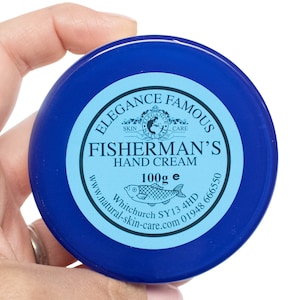 Fishermans Nourishing Hand Cream by Elegance Natural Skin Care Replenish Restore and Repair Suche, spierzchnięte, obolałe, rozdwojone dłonie Outdoor Hands Fingers UK