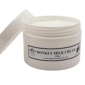 Donkey Milk Moisturising Cream 100g by Elegance Natural Skin Care useful in the care of dry sensitive skin Mature Aged Skin Face Day Cream