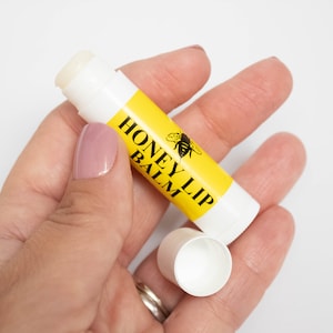Honey Lip Balm Natural Skin Care Made With Local Honey by Elegance Natural Skin Care For Dry Lips Natural Lip Balm Tube Made in UK