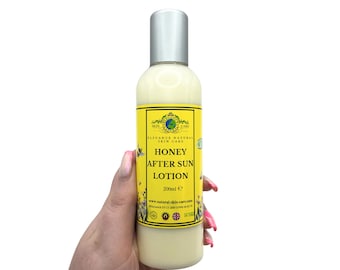 Honey After Sun Lotion Light soothing calming replenish sore skin Sun Moisturising Sunburn Burn Aftersun moisturiser lotion Made in UK