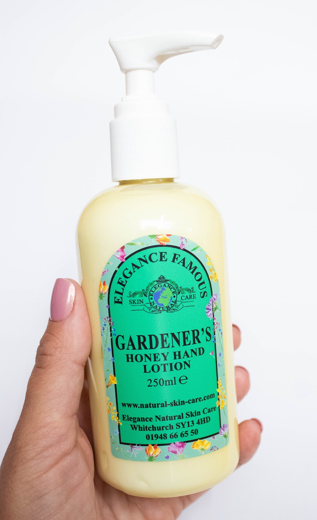 Famous Gardeners Honey Hand Lotion 250ml by Elegance Natural Skin Care