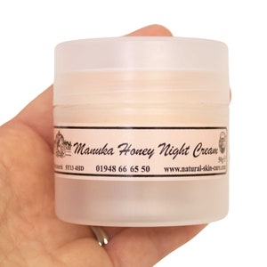 Crema da notte al miele di Manuka 50 g Elegance Natural Skin Care Crema idratante lussuosa, nutriente, non grassa, per pelli sensibili e secche