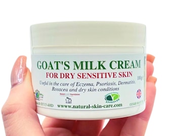 Ziegenmilch-Feuchtigkeitscreme von Elegance Natural Skin Care für trockene, empfindliche und gereizte Haut, Ekzeme, Psoriasis, Dermatitis und Rosacea (Reisegröße)