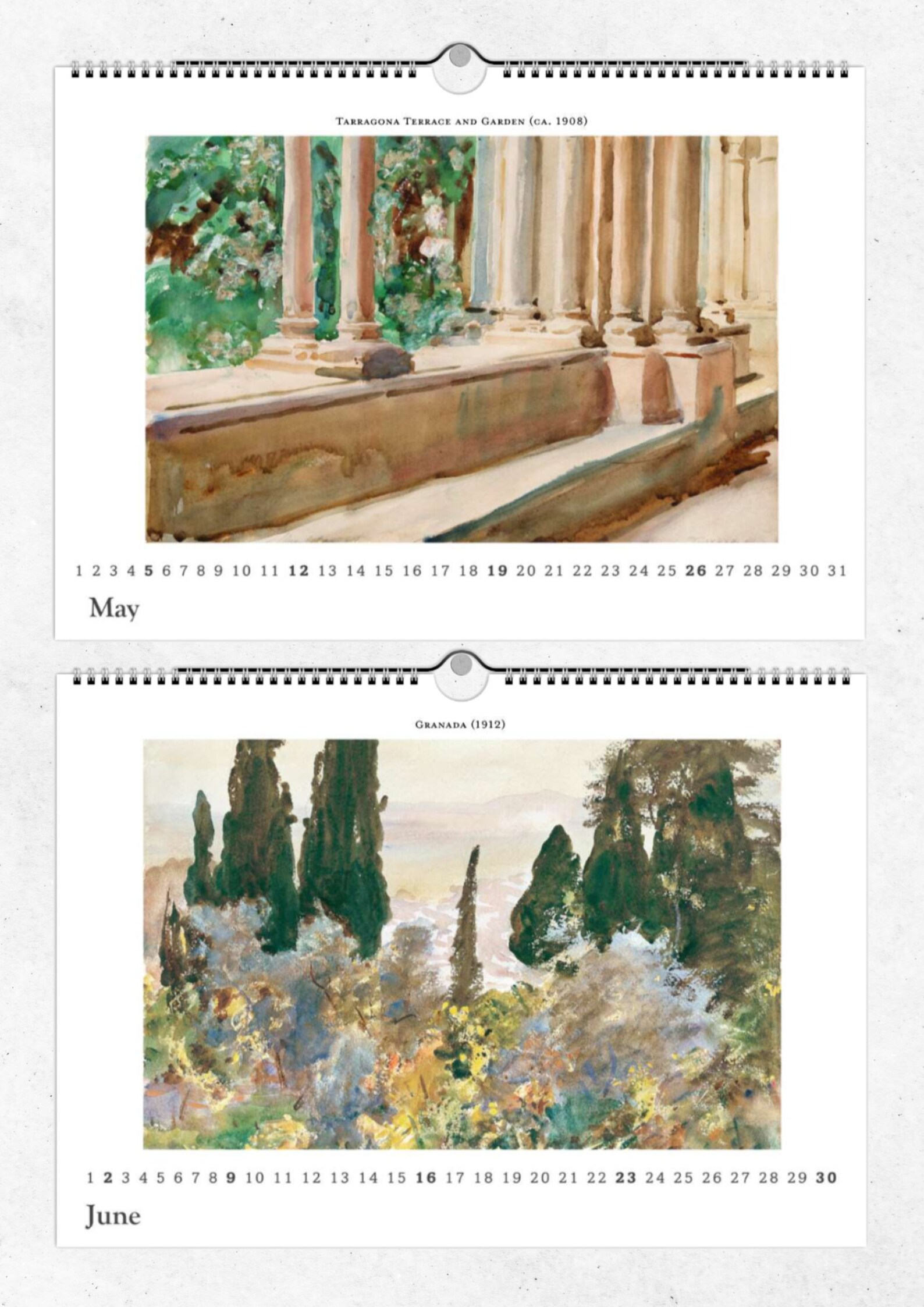 Wall Calendar 2024 john Singer Sargent DIN A4 Etsy