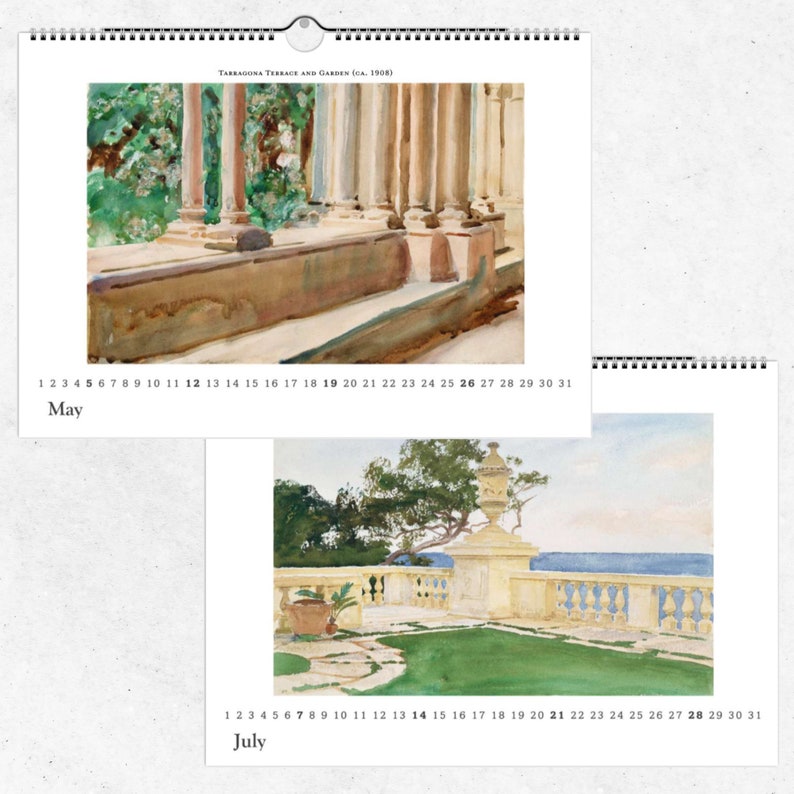 wall-calendar-2024-john-singer-sargent-din-a4-etsy