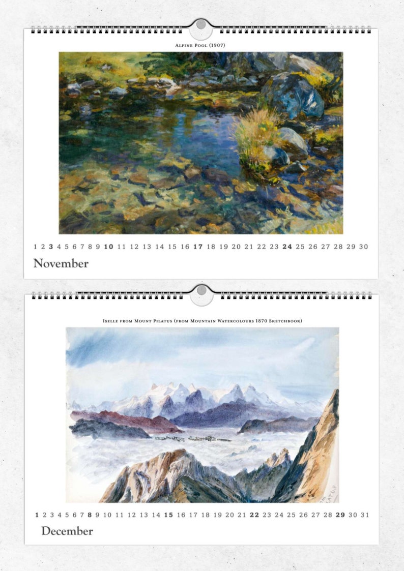 Wall Calendar 2024 john Singer Sargent DIN A4 Horizontal Art Calendar