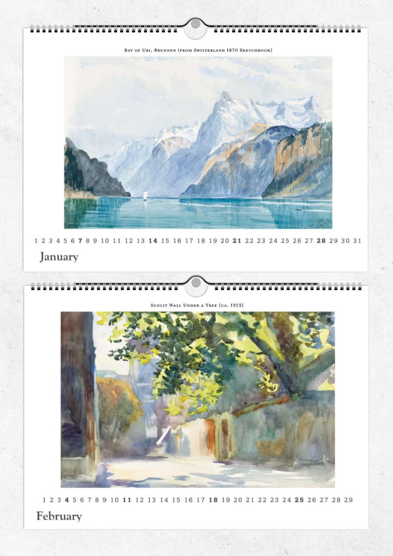 wall-calendar-2024-john-singer-sargent-din-a4-horizontal-art-calendar