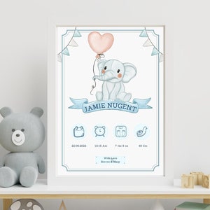Détails de la naissance d'un bébé garçon | Impression irlandaise | Impression bébé | Art irlandais | Art mural | Impressions murales | Cadeau bébé