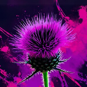 Thistle Scotland Printable Wall Art  Scottish A4 Digital Download Bold Colourful Decor  Scotland Gift
