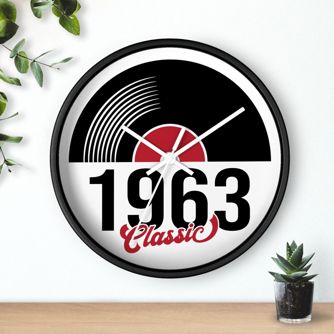 1963 Birthday Gift Birth Year Wall Clock Vintage 1963 60th - Etsy
