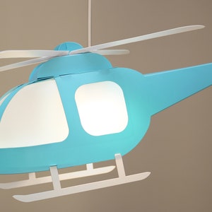 TURQUOISE HELICOPTER Children's Pendant Lamp