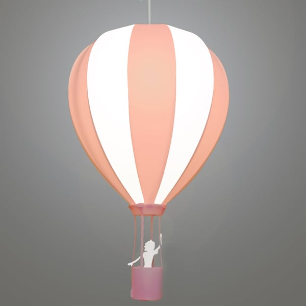 Children's pendant lamp MONTGOLFIERE ROSE