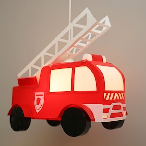 Children&#39;s pendant lamp FIRE TRUCK