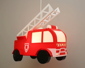 FIRE TRUCK children's pendant lamp