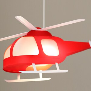 RED HELICOPTER Children's Pendant Lamp image 4