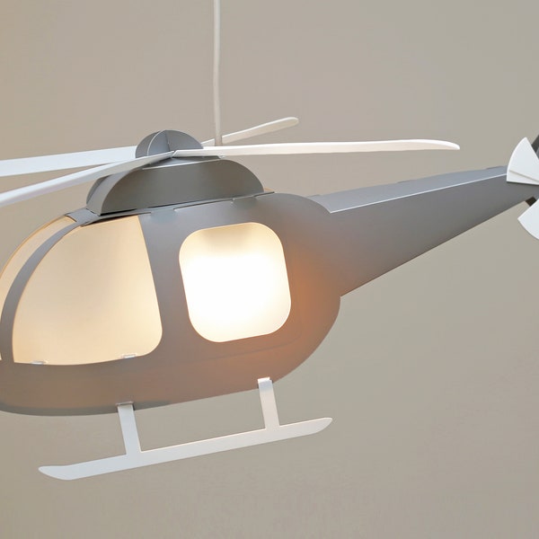 GREY HELICOPTER Children's Pendant Lamp