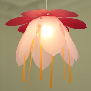 PINK and FUSHIA FLOWER children&#39;s pendant lamp