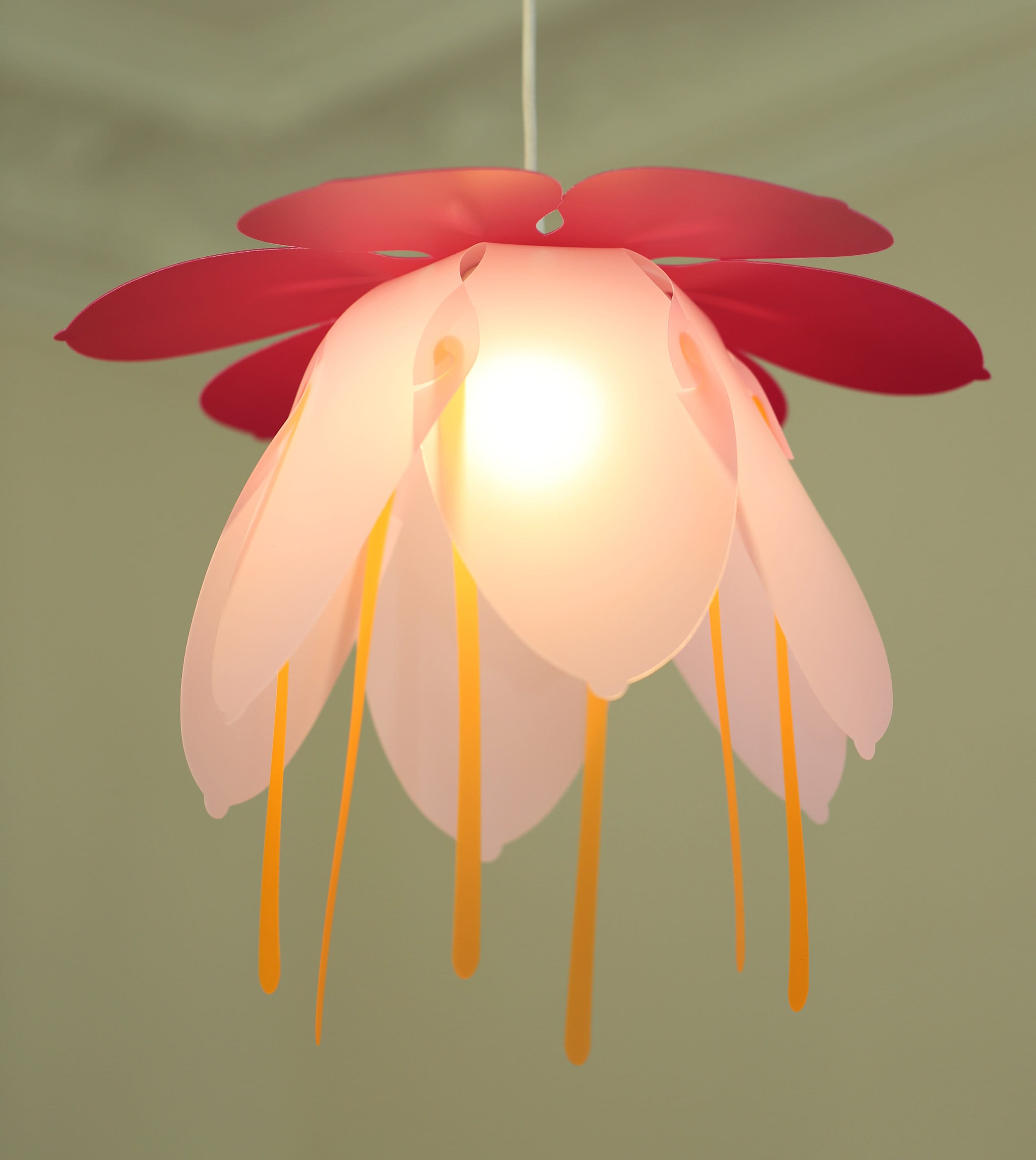 PINK and FUSHIA FLOWER children's pendant lamp