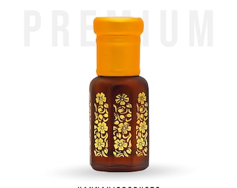 Luxurious Amber Rose Attar Oil - Non-Alcoholic, Perfect Gift for Couples
