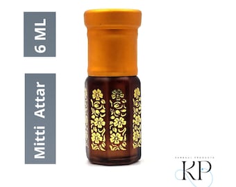 Attar Mitti By KannaujProducts Real Mitti Attar (The Scent of Rain), Natural Mitti Attar, Indian Petrichor Oil, Unisex Geeli Mitti Attar