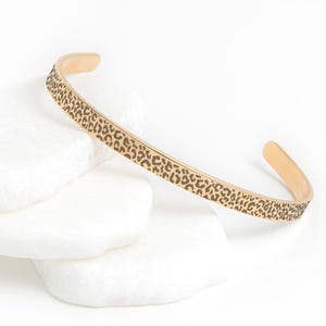 Leopard Cuff Bracelet, Animal pattern, jewellery gift