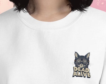 Quantum Cat embroidery Unisex Sweatshirt