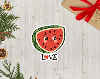 Watermelon Sharing Love Bubble-free stickers