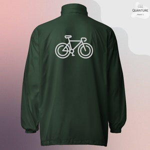 Biking Unisex windbreaker, bicycle, minimalist embroidery