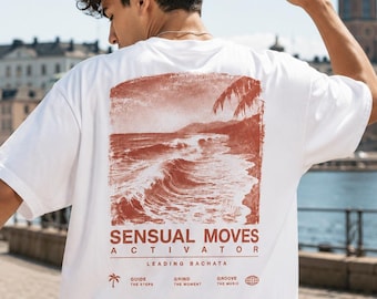 Bachata Dance Shirt, Sensual Moves Activator Tee, Men’s Oversized Streetwear T-Shirt, Latin Dancer Gift, Boxy Fit Dance Tee, Men’s box tee