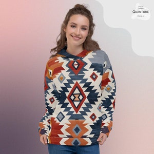 Berber motifs varpet style Unisex Hoodie, Kabyle, Amazigh, Algeria
