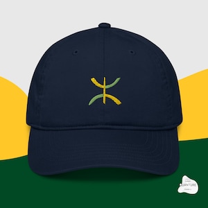 Berber Amazigh Embroidery Kabyle Yaz symbol Organic dad hat, original gift