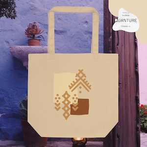 Berber Eco Tote Bag, Ethnic Motifs, Kabyle, Algeria, new minimalist boho