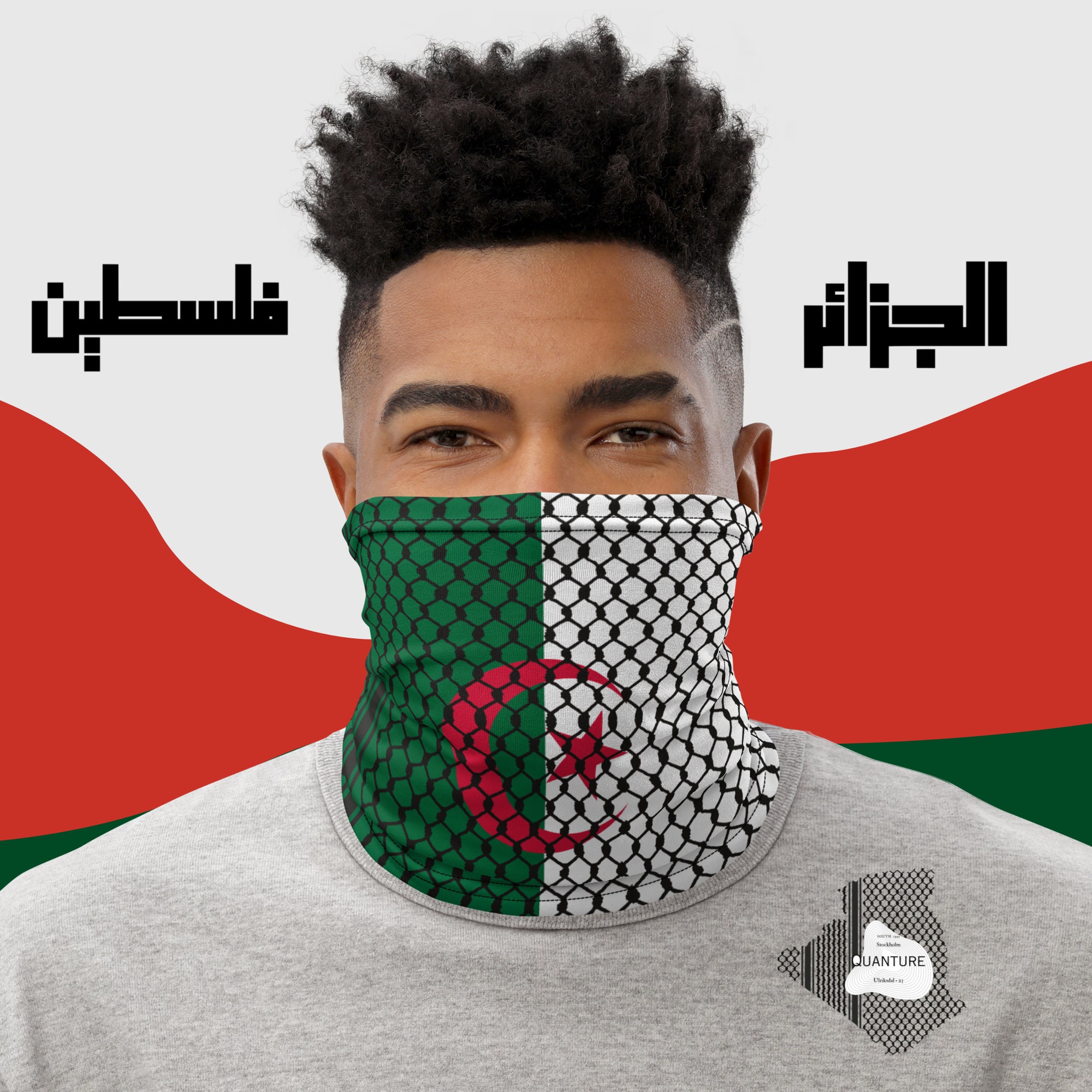 ECHARPE ALGERIE scarf schal cachecol drapeau maillot fanion