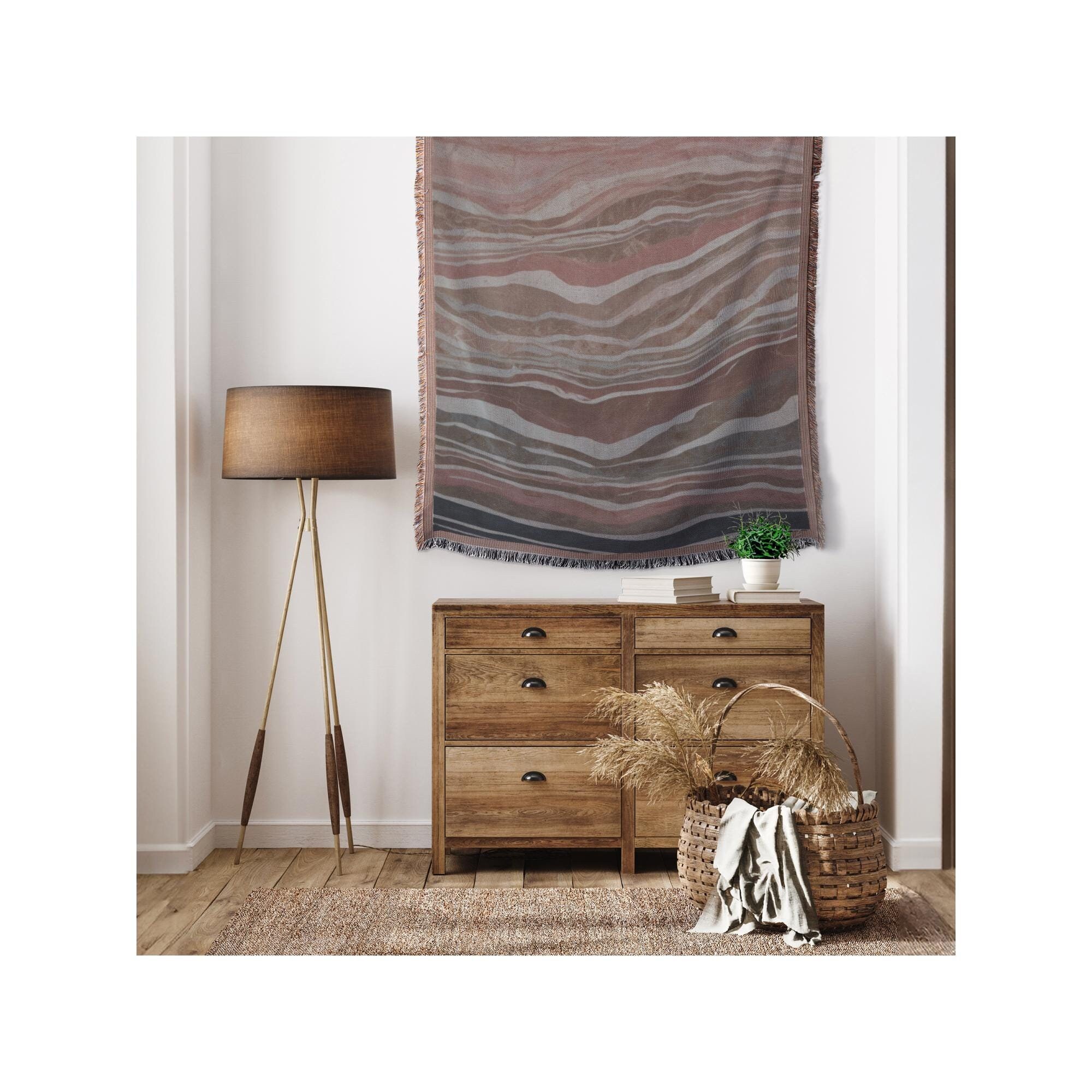 Pink Marble Woven Blanket - Etsy