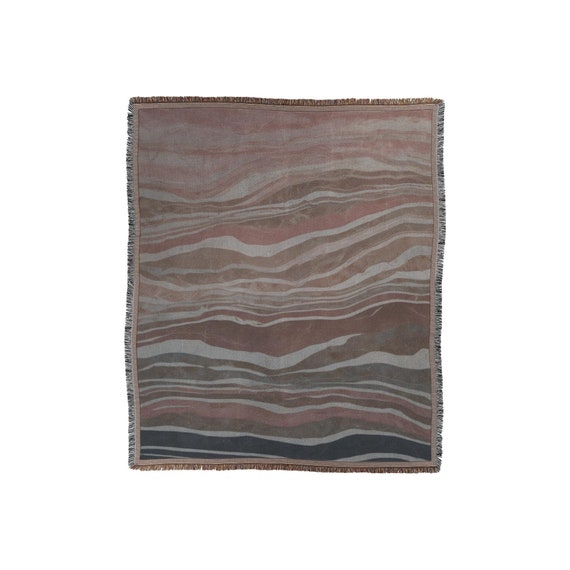 Pink Marble Woven Blanket - Etsy