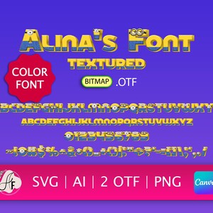 Little Helpers 3D Color Font (Playful Script OTF, SVG, PNG)