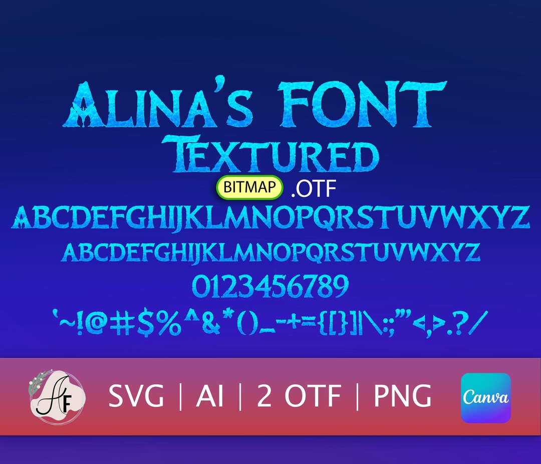Tribal Water Color Font: Earth Script (SVG, OTF, PNG) Alina's Font - Etsy