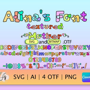 Muttertag Bunte Schrift | Zeigen Sie Mama Ihre Wertschätzung für die Mutter | Herzliche Muttertagsgeschenke Schrift | SVG | OTF | PNG | Pflegen Mom Instant D