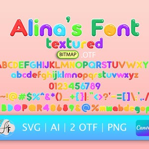 Melodic Nursery Rhyme Typeface | Cheerful Lettering | Playful Typography | Children's Font | SVG OTF PNG | Lullaby Melodies Typo | Instant D