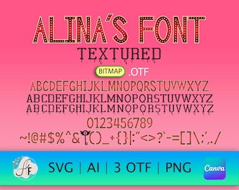 Gotisch glamoureus kleurenlettertype (Retro Sin City-lettertype OTF, SVG, PNG)