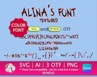 Inferno Chaos Kleurlettertype (Demonische Typografie OTF, SVG, PNG)