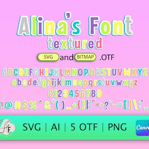Fluffy Cloud Color Schrift (Cotton Candy Script OTF, SVG, PNG)