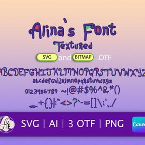 Kids Textured Font | Cartoon Textured Font | 90s Children Font | Back to School Font | Kids Font | SVG | PNG | Stickers | Instant Download