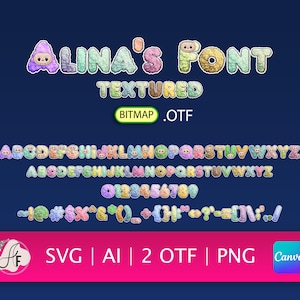 Fuente Cheeky Imp / Tipografía manuscrita espeluznante y tierna / Letras traviesas para niños / Escritura de monstruo / SVG / AI / OTF / Alinasfont / Instant D