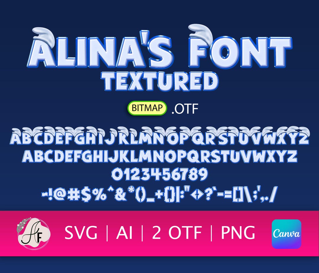 Azure Pixie Color Font (whimsical Display Script OTF, SVG, PNG) - Etsy